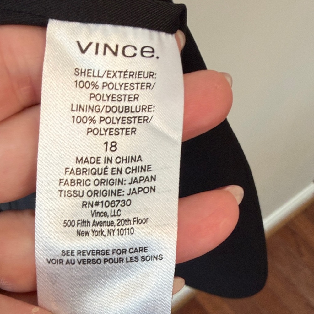 Vince Women's Black Crepe Blazer Size 18 - Picture 4 of 13